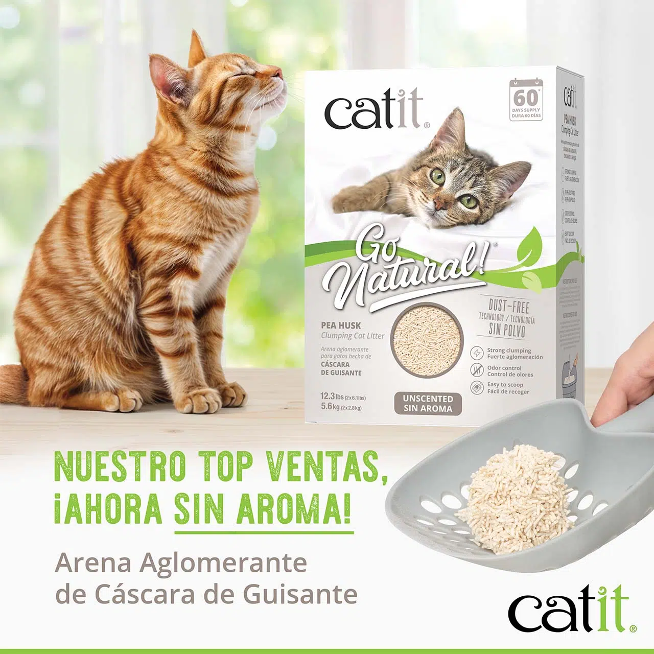 Arena Catit Go Natural Arena Biodegradable sin Aroma - Imagen 4