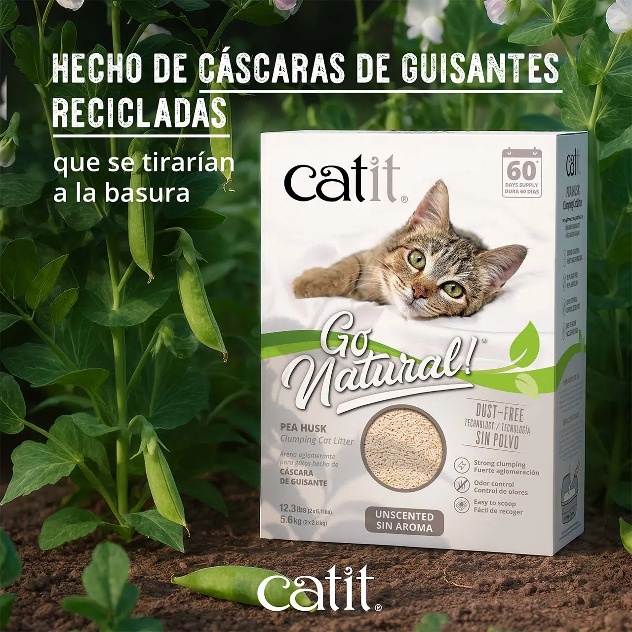 Arena Catit Go Natural Arena Biodegradable sin Aroma