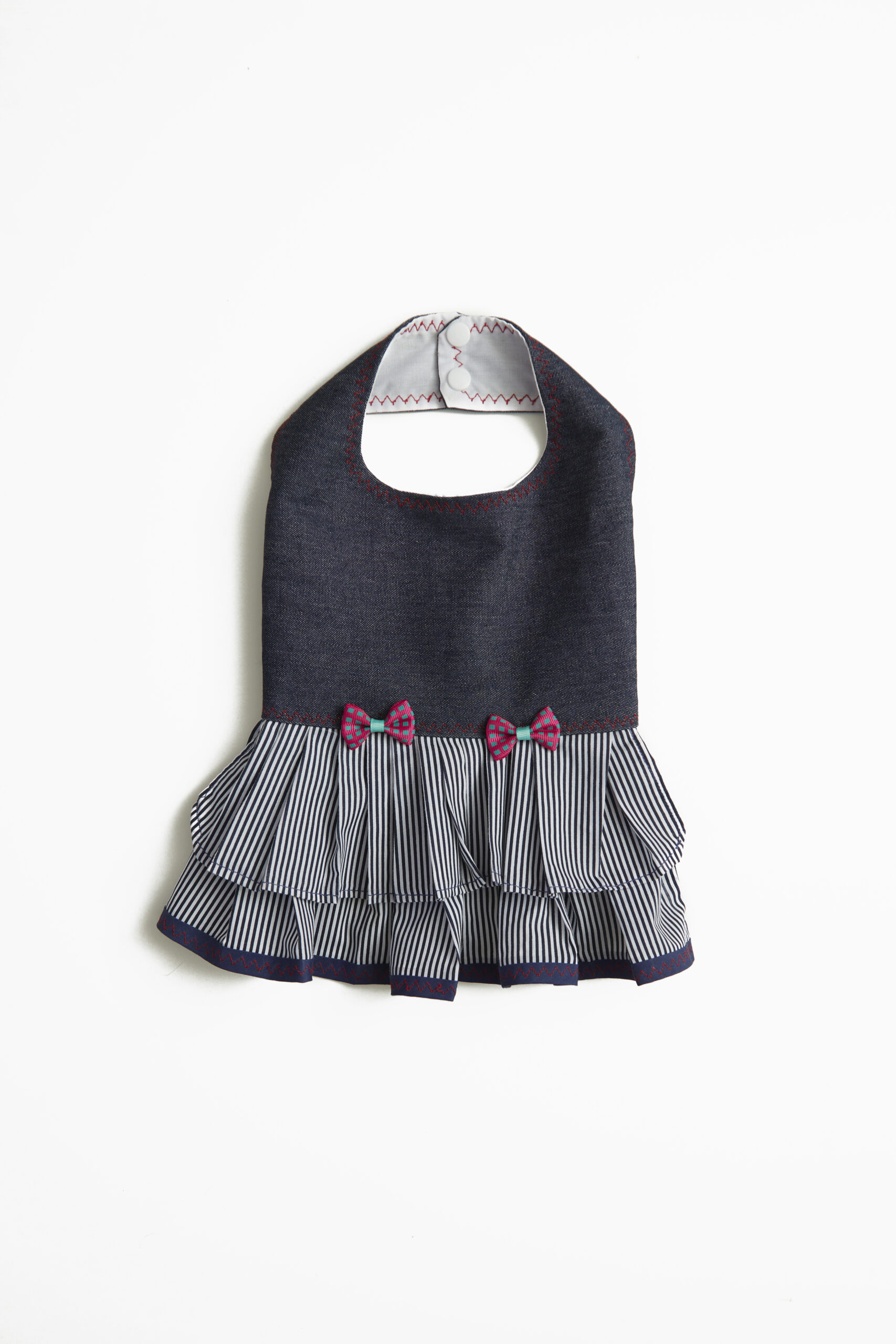 Vestido Mezclilla Rayas con Forro S-M
