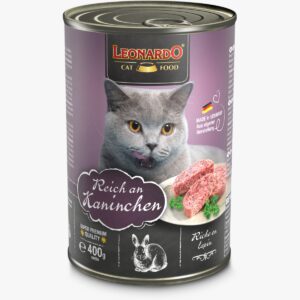 Alimento Húmedo Leonardo Lata Conejo 400 gr.