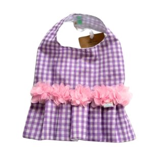 Vestido Popelina Cuadrillé Lila con Forro XS-S